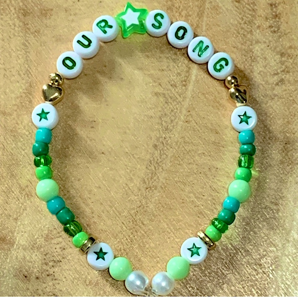5 for $10 Taylor Swift Handmade Friendship Beaded Bracelet
“Our Song”